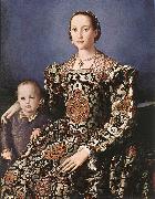 BRONZINO, Agnolo Eleonora of Toledo with her son Giovanni de  Medici oil painting reproduction